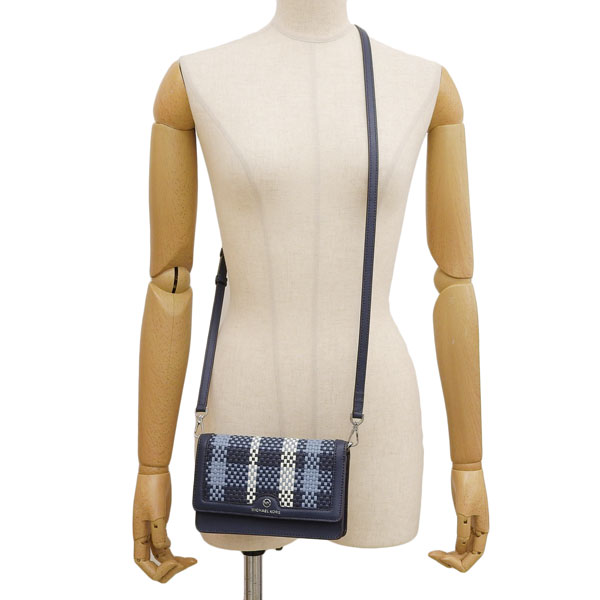 【新品未使用】MICHAEL KORS ショルダーバッグ グレー/ネイビー MICHAEL KORS（マイケルコース） ショルダーバッグ FREE ネイビー