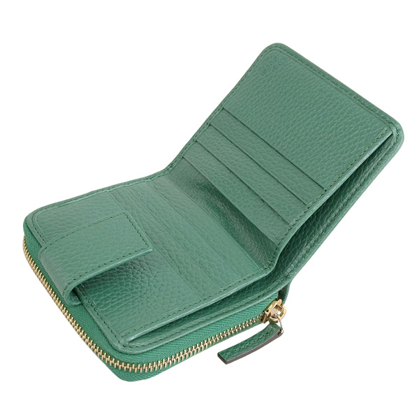 Gucci GGキャンバス 二つ折り財布 グリーン GUCCI（グッチ） 財布 二つ折り レディース アウトレット 折財布 GG