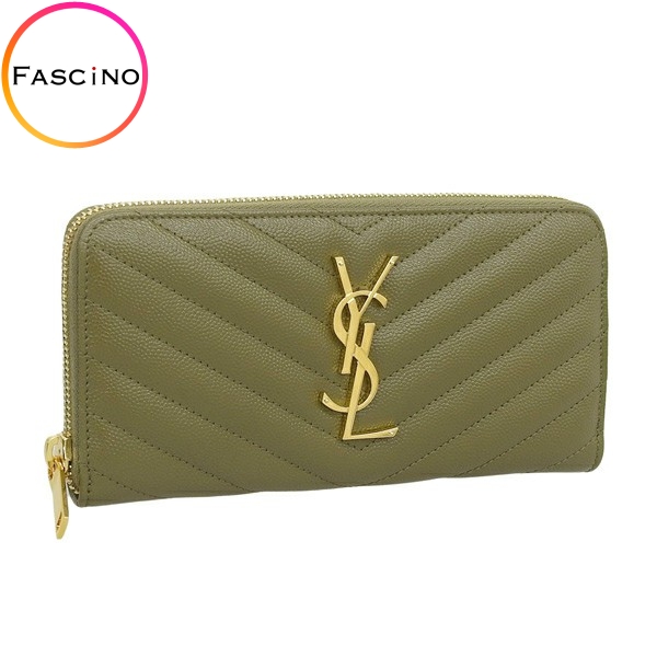 サンローラン 財布 レディース 長財布 アウトレット ラウンドファスナー レザー オリーブグリーン YSL 358094 SAINT LAURENT サンローラン 財布 レディース 長財布 アウトレット ラウンドファスナー レザー オリーブグリーン YSL 358094 SAINT LAURENT