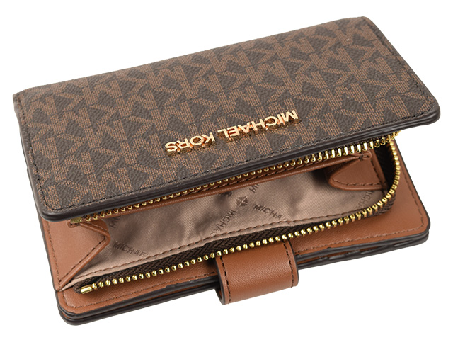 マイケルコース 二つ折り財布 35F8GTVF2B-BROWN マイケルコース 二つ折り財布 レディース MICHAEL KORS