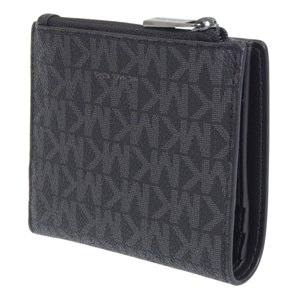 美品 マイケルコース 二つ折り財布 MKシグネチャー ブラック 黒 コンパクト MICHAEL KORS（マイケルコース） 二つ折り財布 JET SET TRAVEL