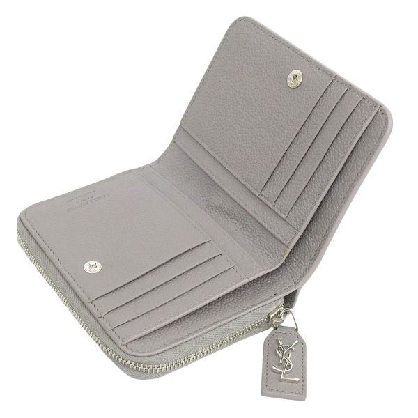 YSL グレー 二つ折り財布 Yves Saint Laurent（イヴ・サンローラン） サンローラン 財布 二