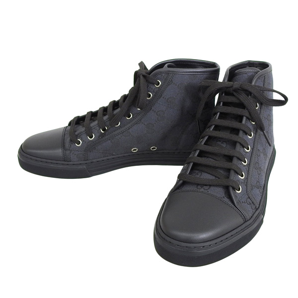 グッチ GUCCI スニーカー 靴 キャンバス ブラック 7 1 2 メンズ レディース 426188kqwm0 アウトレット｜riverall-men