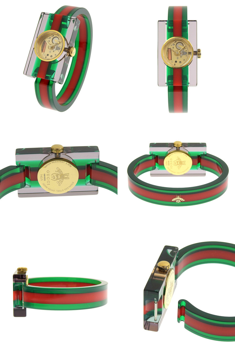 GUCCI グッチ 腕時計 小物 グリーン レッドマルチ レディース