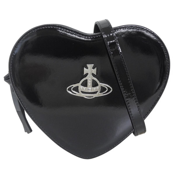 ヴィヴィアンウエストウッド バッグ レディース ショルダーバッグ レザー ブラック LOUISE HEART CROSSBODY 4304006MUL001ON403 VIVIENNE WESTWOOD_1