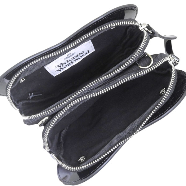 ヴィヴィアンウエストウッド バッグ レディース ショルダーバッグ レザー ブラック LOUISE HEART CROSSBODY 4304006MUL001ON403 VIVIENNE WESTWOOD_4