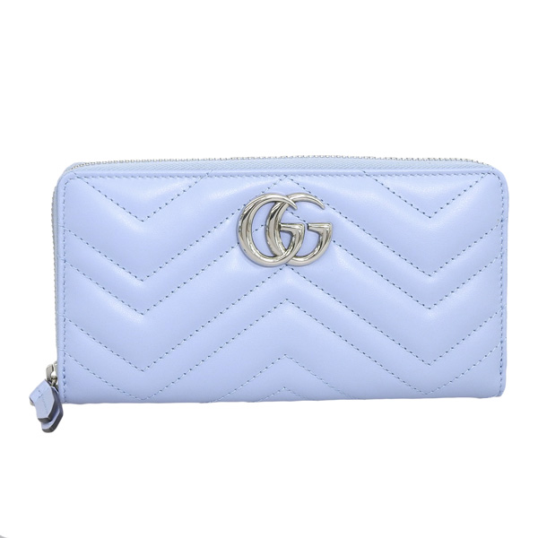 GUCCI（グッチ） 財布 レディース長財布 アウトレット レザー ブルー