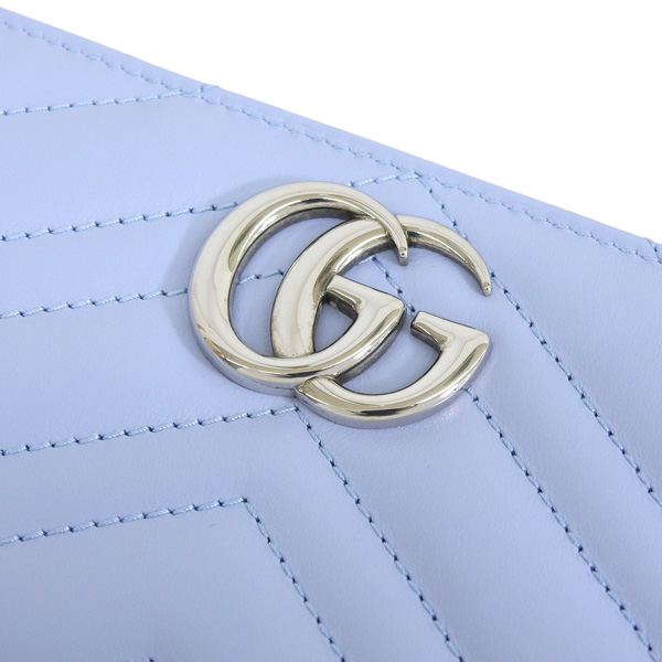 GUCCI（グッチ） 財布 レディース長財布 アウトレット レザー ブルー