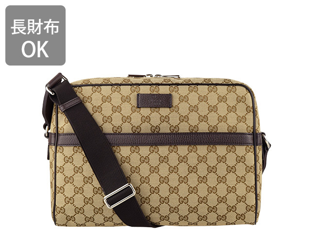 【GUCCI】超人気 MEN'S GG ショルダーバッグ【brown・black】 GGキャンバス グッチ GUCCI バッグ ショルダーバッグ 斜めがけ