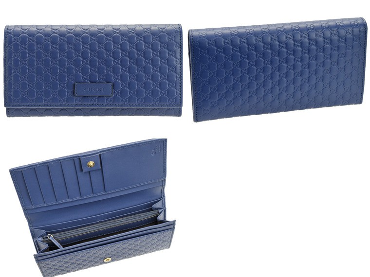 GUCCI ネイビー GGパターン 二つ折り財布 Gucci GGパターン 二つ折り財布 ネイビー/レッド GUCCI 二つ折り