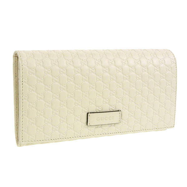 GUCCI（グッチ） 長財布 財布 レザー ホワイト レディース 449396bmj1g
