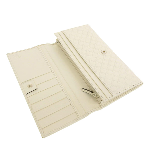 GUCCI（グッチ） 長財布 財布 レザー ホワイト レディース 449396bmj1g