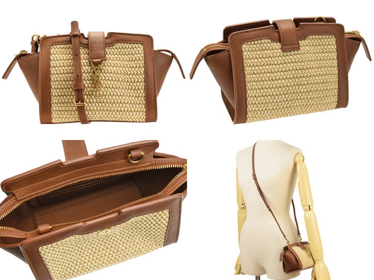 SAINT LAURENT◇ショルダーバッグ/レザー/BLK/4523229/Y LINE