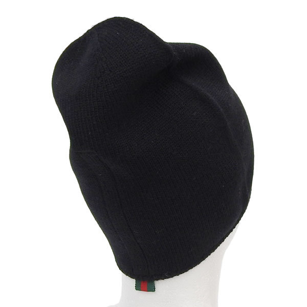 GUCCI（グッチ） GUCCI KNITTED ニットキャップ ブラック M 58 メンズ