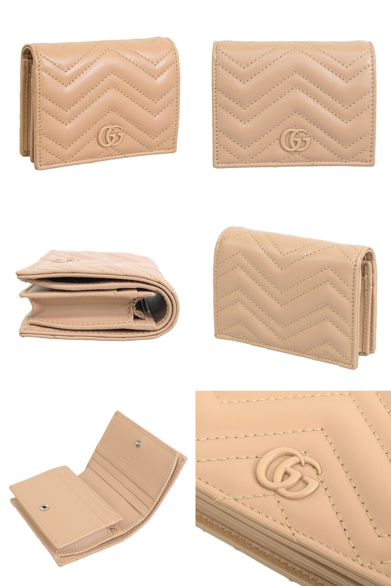 GUCCI（グッチ） 財布 レディース 二つ折り財布 キルティングレザー