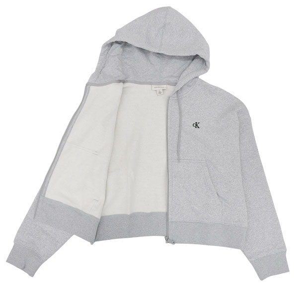カルバンクライン　フーディー　パーカー　グレー Calvin Klein（カルバン・クライン） M スウェットパーカー レディース