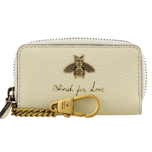 美品 グッチ GUCCI 6連キーケース レザー Bee Star NERO ORO