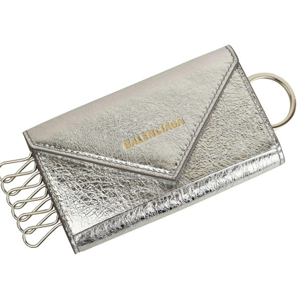 BALENCIAGA シルバー キーケース 国内発送☆BALENCIAGA】TAGS キーリング アンティークシルバー