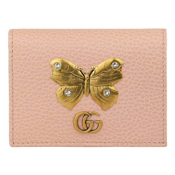 GUCCI財布 GUCCI グッチ バタフライ コンパクトウォレット ピンク GG
