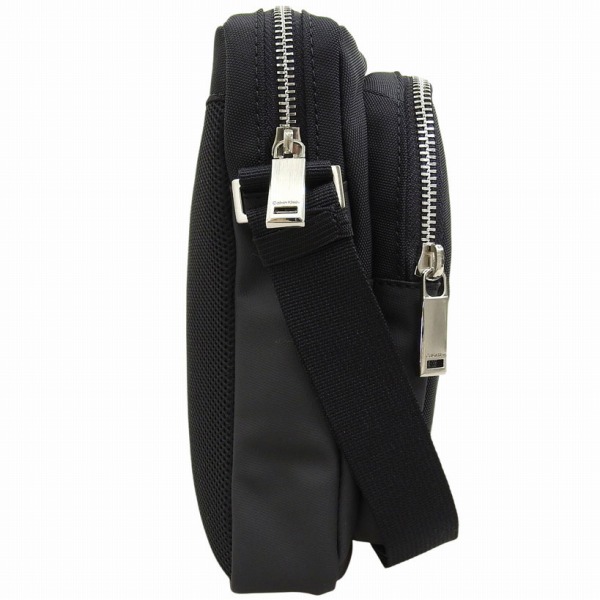 【新品】カルバンクライン 本革 ボディバッグ メンズ 黒 Calvin Klein（カルバン・クライン） ボディバッグ RAISED WAISTBAG