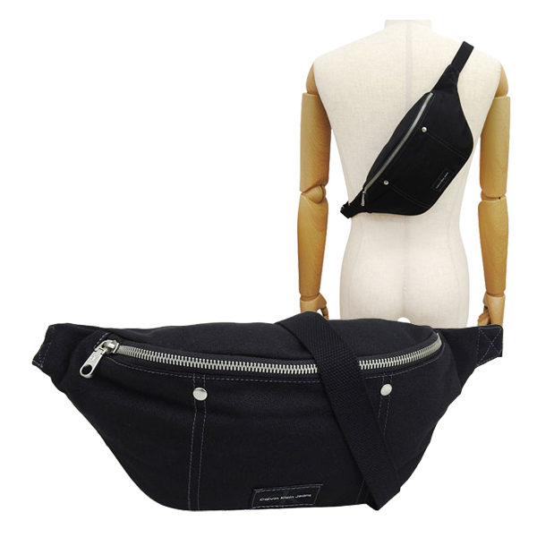 新品】カルバンクライン ウエストバッグ ボディバッグ モノロゴ 黒