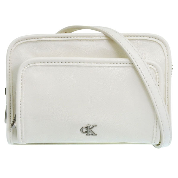 カルバンクライン　シェルパボア　ジャケット　バッグビッグロゴ　CK ホワイト カルバンクライン シェルパボア ジャケット バッグビッグロゴ CK ホワイト