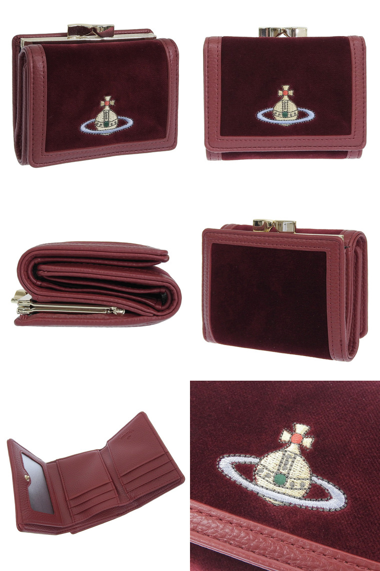 Vivienne Westwood バーガンディ 三つ折り財布 ヴィヴィアン ウエストウッド Vivienne Westwood 3つ折り財布