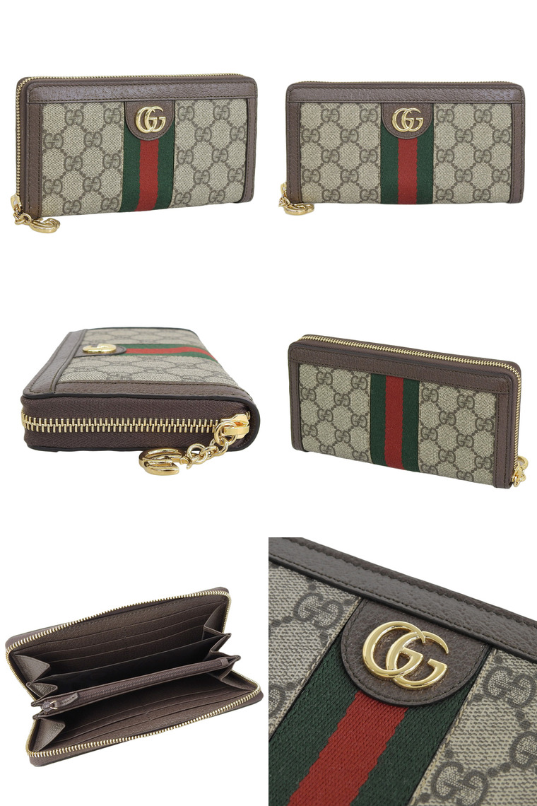 GUCCI財布 GUCCI（グッチ） 財布 レディース 長財布 ラウンドファスナー ブラウン