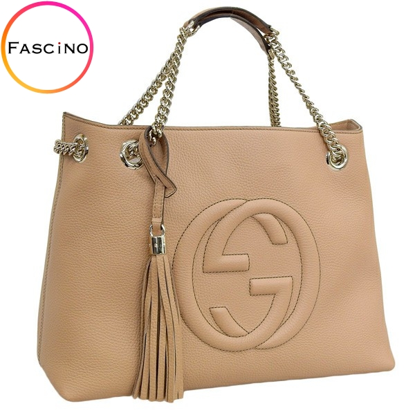 グッチ バッグ レディース トートバッグ アウトレット レザー ベージュインターロッキング Ｇ ソーホー SOHO 536196A7M0G2754  GUCCI A4対応