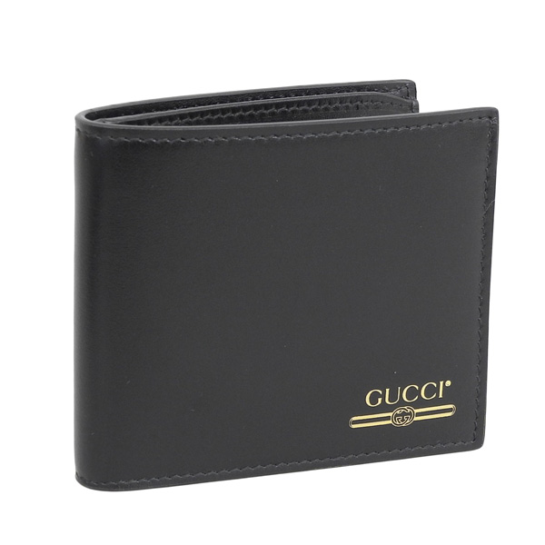 GUCCI（グッチ） 二つ折り財布 財布 レザー ブラック メンズ 5475350