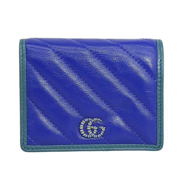 GUCCI 二つ折り財布 ベージュ ネイビー GUCCI（グッチ） 財布 メンズ 二つ折り財布 ウェブストライプ GG