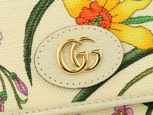GUCCI花柄キャンバスクラッチバッグ GUCCI（グッチ） ドキュメントケース クラッチバッグ 花柄