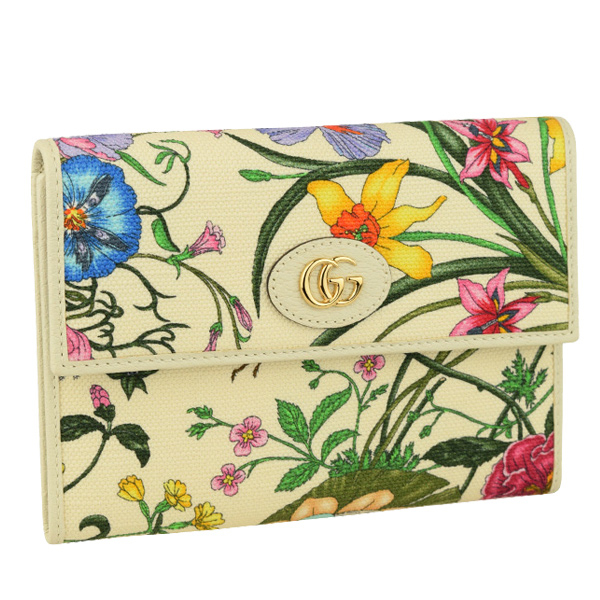 GUCCI クラッチバック花柄　ベージュ GUCCI（グッチ） ドキュメントケース クラッチバッグ 花柄
