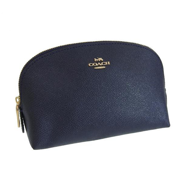 COACH（コーチ） ポーチ 小物入れ レザー ネイビー レディース 57844