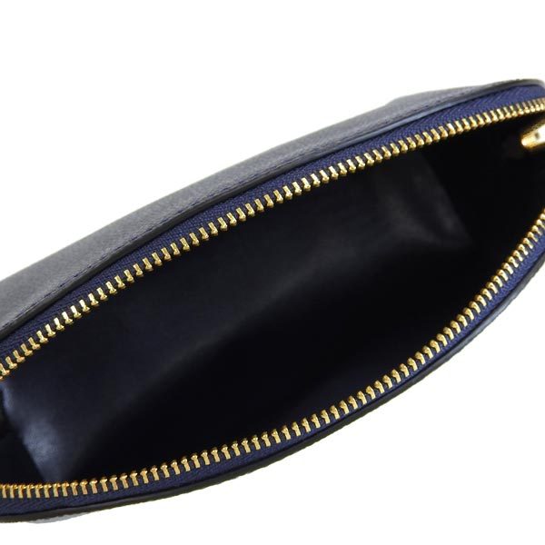 オールドコーチ COACH ポーチ アクセサリポーチ レザー ネイビー チャーム COACH（コーチ） ポーチ 小物入れ レザー ネイビー レディース 57844