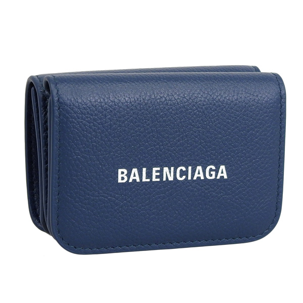 ぽん　BALENCIAGA ネイビー 三つ折り財布 BALENCIAGA（バレンシアガ） 財布 三つ折り レディース アウトレット