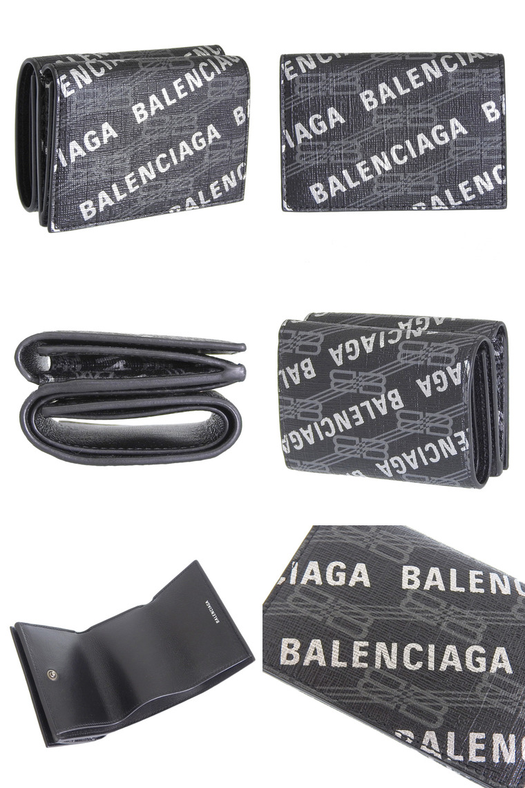 BALENCIAGA バレンシアガ 三つ折り財布 ブラック 正規品　箱付き BALENCIAGA（バレンシアガ） 財布 二つ折り BALENCIAGA CASH SQUARE