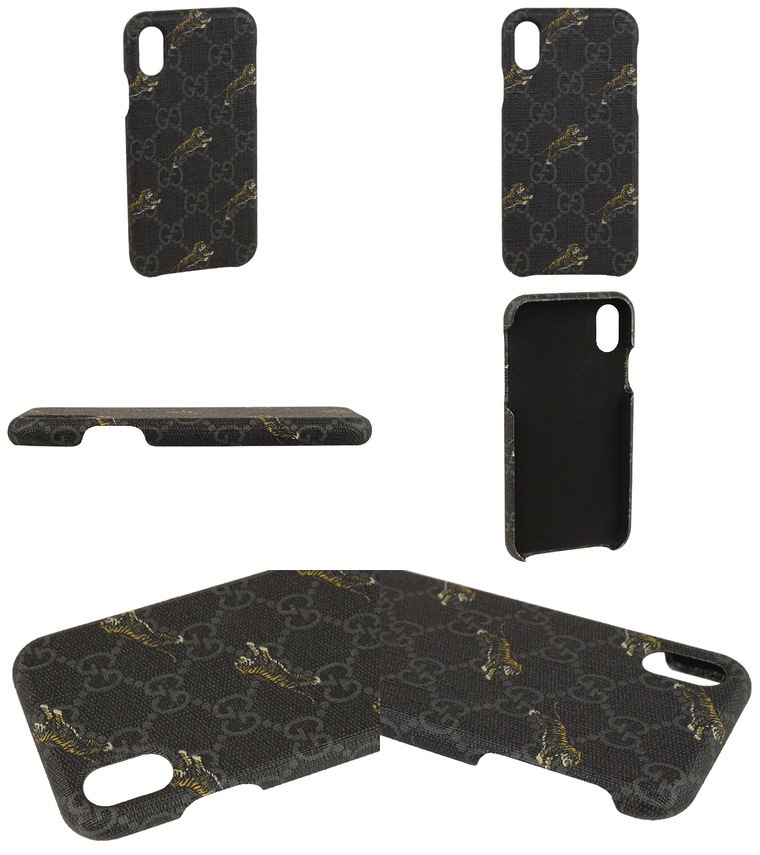 GUCCI - GUCCI グッチ iPhone10 ケース ブラック トラ タイガー スマホ GUCCI グッチ iPhone10 ケース ブラック トラ タイガー スマホ
