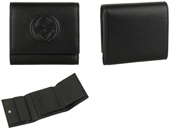 GUCCI SOHOブラウン 三つ折り財布 GUCCI ダークブラウン 三つ折り財布