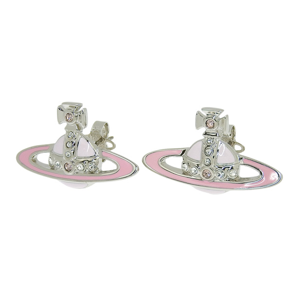 【並行輸入品】ヴィヴィアンウエストウッド アクセサリー レディース ピアス シルバーピンク SMALL NEO BAS RELIEF EARRINGS 6201003902P439 VIVIENNE WESTWOOD