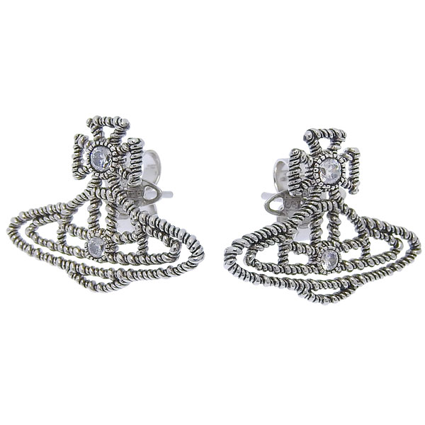 【並行輸入品】ヴィヴィアンウエストウッド アクセサリー レディース ピアス プラチナム CRETTA EARRING 6201037202P156 VIVIENNE WESTWOOD_1