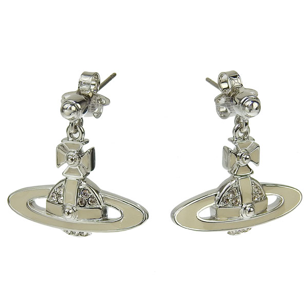【並行輸入品】ヴィヴィアンウエストウッド アクセサリー レディース ピアス アウトレット プラチナムベージュ NEIL MINI BAS RELIEF EARRINGS 6202014L02P188_1