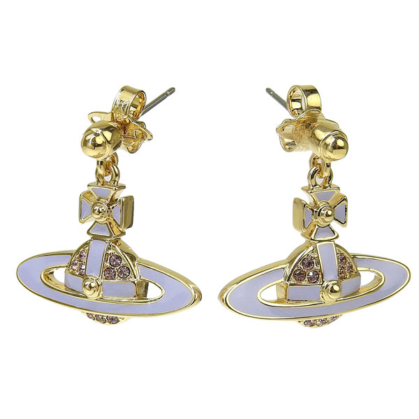 【並行輸入品】ヴィヴィアンウエストウッド アクセサリー レディース ピアス アウトレット ゴールドパープル NEIL MINI BAS RELIEF EARRINGS 6202014L02R120_1