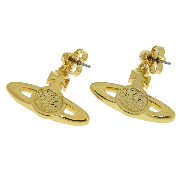【並行輸入品】ヴィヴィアンウエストウッド アクセサリー レディース ピアス アウトレット ゴールドホワイト NEIL MINI BAS RELIEF EARRINGS 6202014L02R281_2