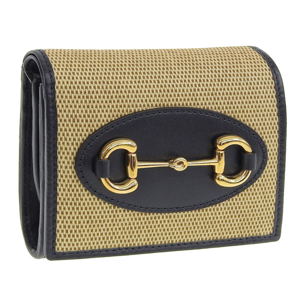 GUCCI ベージュレザー二つ折り財布 GUCCI（グッチ） 二つ折り財布 レザー ベージュ : ブランドバリュー