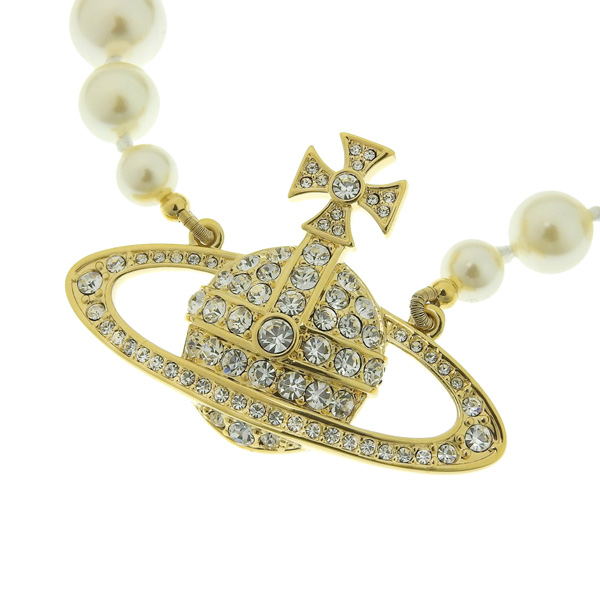 ヴィヴィアンウエストウッド ジュエリー レディース チョーカー ゴールド ONE ROW PEARL BAS RELIEF CHOKER 6301010602R202W2 VIVIENNE WESTWOOD