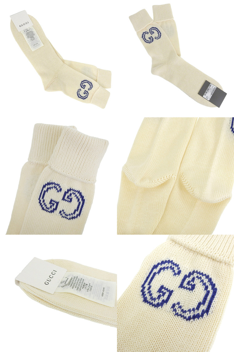 GUCCI（グッチ） 靴下 ソックス 小物 コットン ベージュ Lサイズ