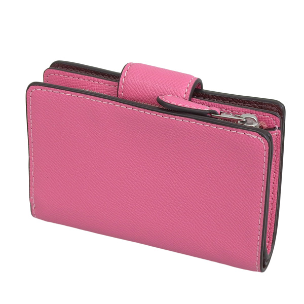 ❤新品未使用❤COACH　二つ折り財布　ピンク 新品❤️未使用】COACHコーチ2つ折り財布レディース⭐️財布チャック