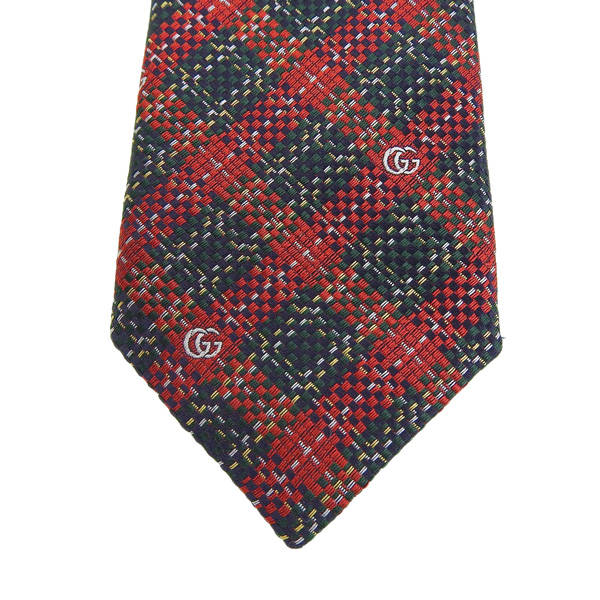GUCCI（グッチ） ネクタイ メンズ アウトレット チェック柄 148×7