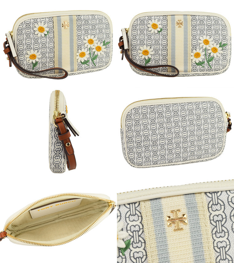 【値下7700→6160円新品・タグ付】トリーバーチ花柄ポーチ（リストレット） トリーバーチ アウトレット TORY BURCH 財布 50666-0718-407